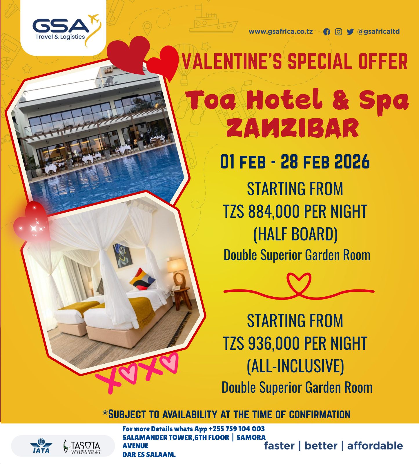 Valentine’s Special Offer Toa Hotel & Spa
